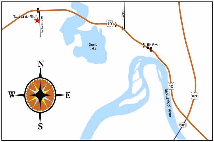 Map to Track of the Wolf